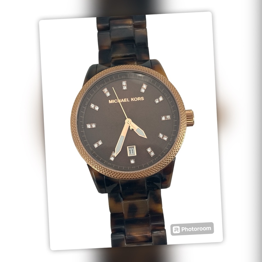Michael Kors Tortoise Shell Watch - EUC